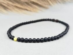 Gintariniai vaikiški karoliai juodi