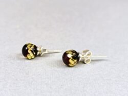 Gintariniai auskarai vinutės