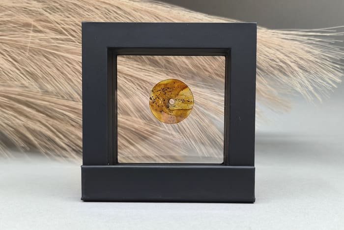 Gintarinis suvenyras rėmelyje