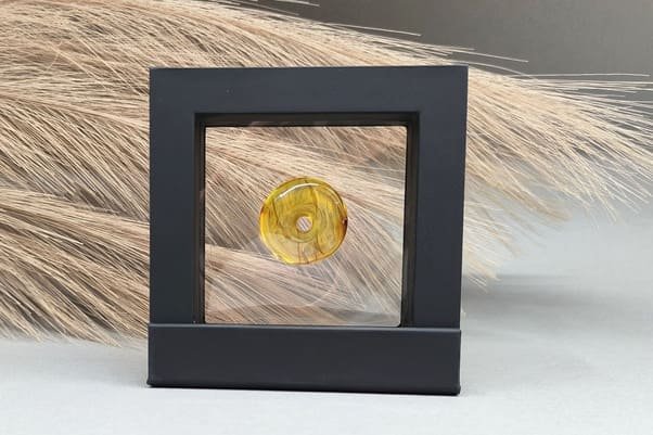 Gintarinis suvenyras rėmelyje